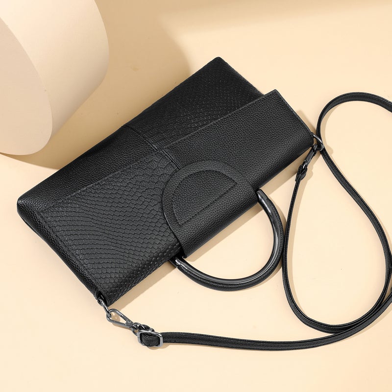 Elegant Snake Pattern Women'S Clutch High-End Fashionable Large Capacity Handbag Casual Trendy Crossbody Bag - Image 4