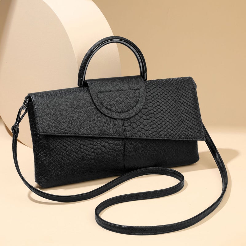 Elegant Snake Pattern Women'S Clutch High-End Fashionable Large Capacity Handbag Casual Trendy Crossbody Bag - Image 3