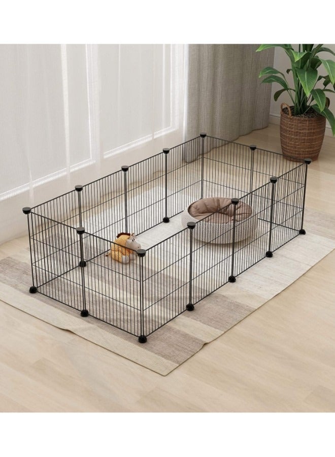 أقفاص القطط الداخلية الكبيرة التي يمكنك صنعها بنفسك بيت القطط، قفص داخلي قابل للفصل، قفص من الأسلاك المعدنية، مكان كبير للتمرين من أجل 1-3 قطط، أرنب، حيوانات صغيرة - Image 1