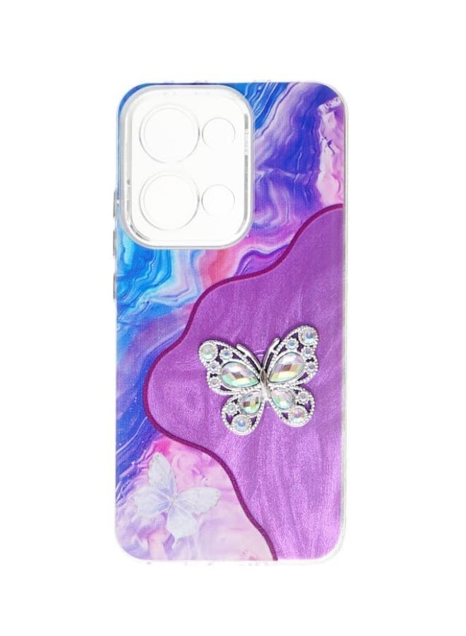 جراب خلفي بلاستيك لهاتف أوبو رينو 13 متعدد الألوان - Image 1