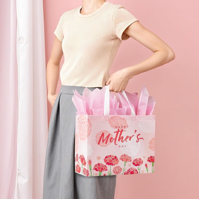 YANGTE 2 Pack 13" Large Mother's Day Gift Bags with Tissue Paper - Image 4