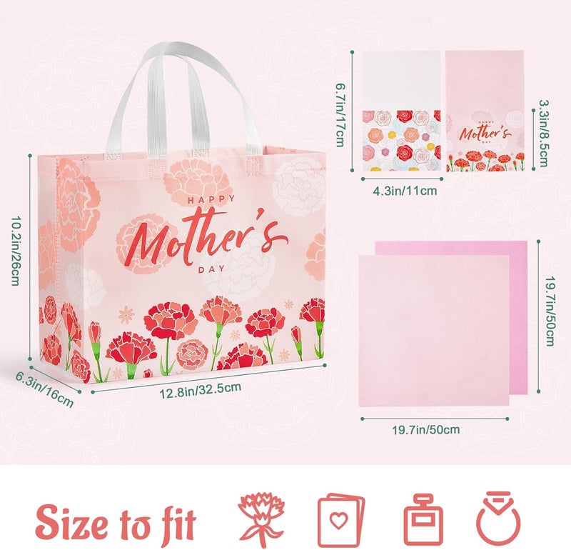 YANGTE 2 Pack 13" Large Mother's Day Gift Bags with Tissue Paper - Image 2