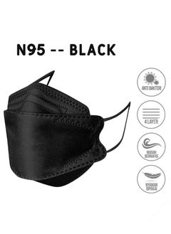 Generic Pack Of 10 N95 Disposable Particulate Respiratory Face Mask for Adults Black  - Image 2
