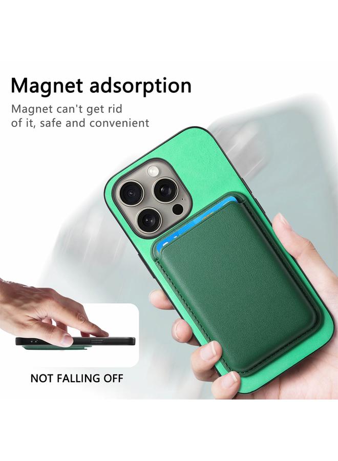 اس-توب جراب هاتف iPhone 15 Retro Magsafe Card Bag غطاء خلفي PU - Image 5