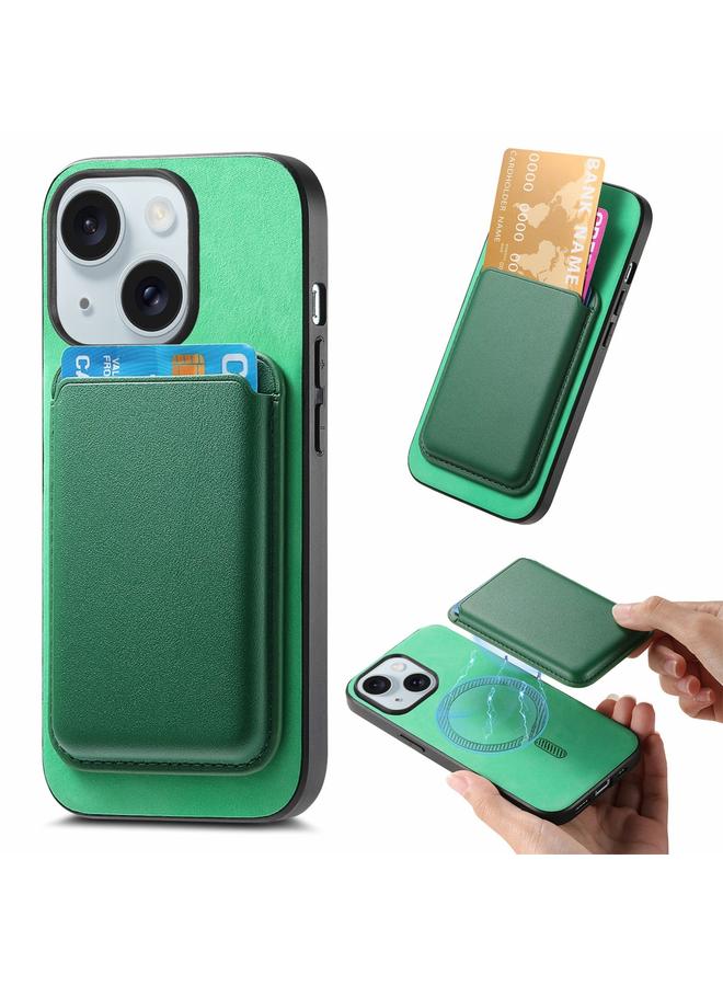 اس-توب جراب هاتف iPhone 15 Retro Magsafe Card Bag غطاء خلفي PU - Image 1