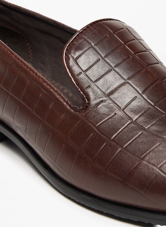 LBL by Shoexpress Textured Slip-On Loafers  - Image 5