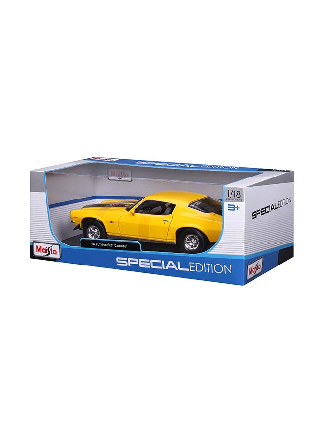 Maisto 1:18 1971 Chevrolet Camaro Yellow Officially Licensed Scaled Replicas of Collectible Diecast Metal Models with Exquisite Interior & Exterior Detailing for All Ages  - Image 4