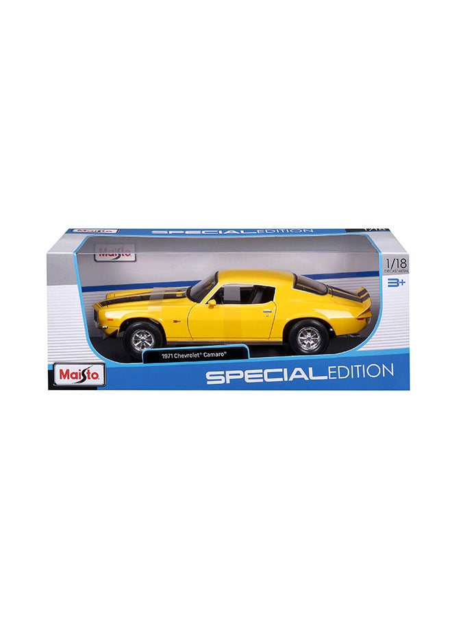 Maisto 1:18 1971 Chevrolet Camaro Yellow Officially Licensed Scaled Replicas of Collectible Diecast Metal Models with Exquisite Interior & Exterior Detailing for All Ages  - Image 3