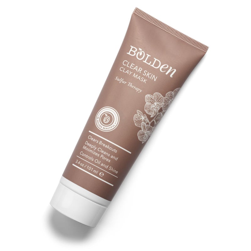BOLDEN Clear Skin Clay Mask | Made with Sulfur for Deep Pore Cleansing & Preventing Breakouts | Pore Minimizer and Oil Reducer for Sensitive Skin | 3.5 fl oz - Image 2