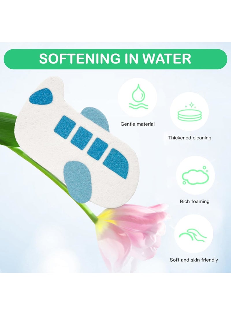 Barakah Baby Bath Sponges, Soft and Cute Bath Sponges – Designed to Gently Cleanse Sensitive Skin for Newborn and Toddler Skin, Gentle and Safe Kids Bathing Sponge (6 PCS) - Image 3