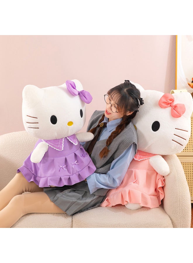 Hello Kitty Skirt Plush Toy Doll Hello Kt Kitty Cat Doll Rag Doll Birthday Gift-Specification:65cm1.35kg-Colour:Pink Skirt  - Image 3