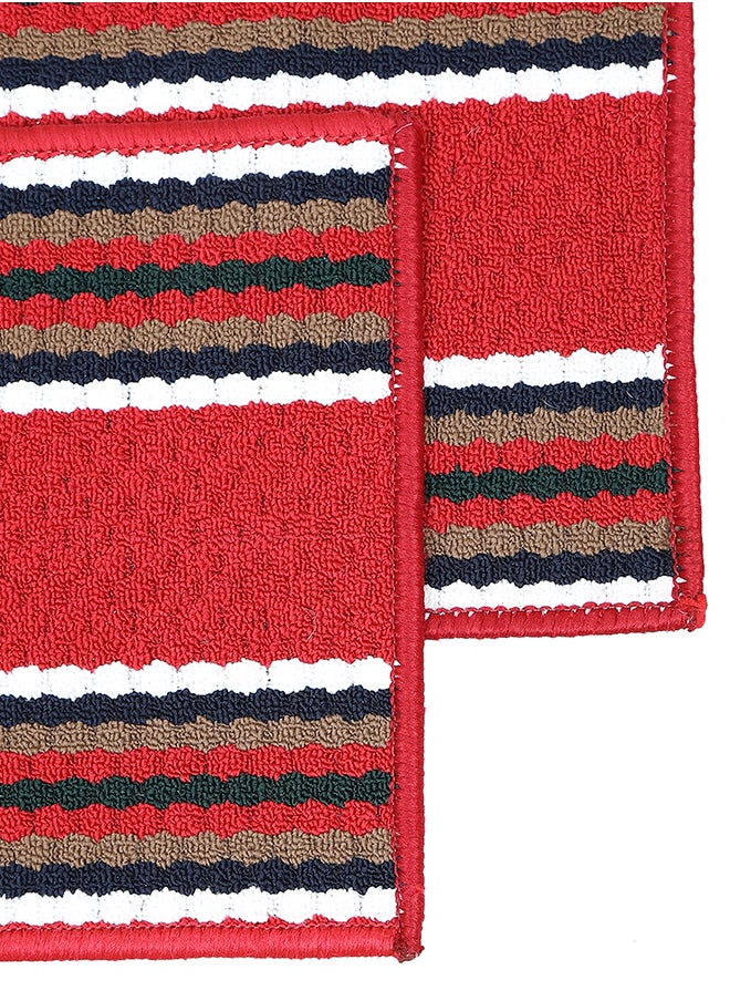 Status Contract Anti Slip Front Monsoon Doormat| Living Room Rug |Polypropylene Floor Mat for Home|Essential Small Rug for Office, Bedroom & Kitchen|- Pack of 2 (Red), 38 X 58 Cm  - Image 5