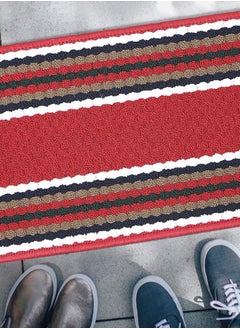 Status Contract Anti Slip Front Monsoon Doormat| Living Room Rug |Polypropylene Floor Mat for Home|Essential Small Rug for Office, Bedroom & Kitchen|- Pack of 2 (Red), 38 X 58 Cm  - Image 2