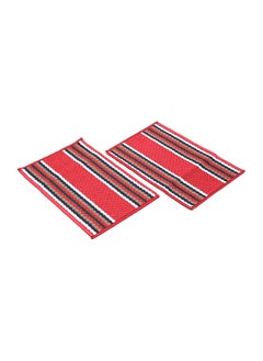 Status Contract Anti Slip Front Monsoon Doormat| Living Room Rug |Polypropylene Floor Mat for Home|Essential Small Rug for Office, Bedroom & Kitchen|- Pack of 2 (Red), 38 X 58 Cm  - Image 3