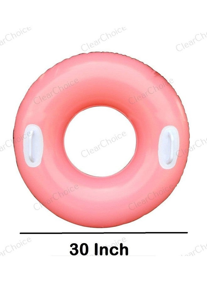 ClearChoice:- Adult Swimming Ring Inflatable Pool Float Swim Tube with 2 Handles(8 + Years up)(Size - 30''inch)(Multi Color)(1 PIS) - Image 5