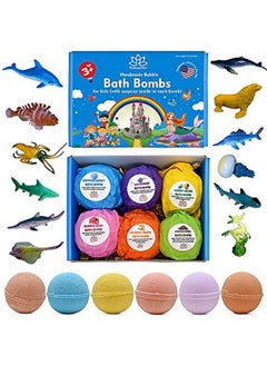 Bath Bombs For Kids With Surprise Inside Sea Animals Natural And Safe Bath Bombs Gift Set For Girls & Boys Multicolored Organic Bubble Bath Made In Usa