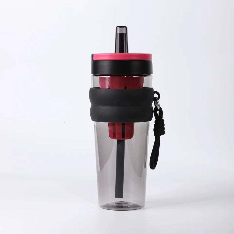 LIMVON 32oz Reusable Water Bottle Tumbler with Lid & Straw – Leakproof Sports Cup for Gym, Fitness & Travel, Portable Shaker for Coffee, Juice & Iced Beverages (Black) - Image 1