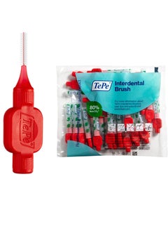 Tepe TEPE Interdental Brush Original, Soft Dental Brush for Teeth Cleaning, Pack of 25, 0.5 mm, Extra-Small Gaps/Small Gaps, Red, Size 2  - Image 1