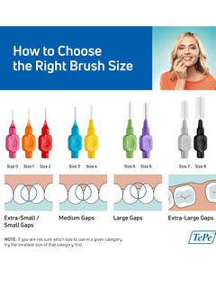 Tepe TEPE Interdental Brush Original, Soft Dental Brush for Teeth Cleaning, Pack of 25, 0.5 mm, Extra-Small Gaps/Small Gaps, Red, Size 2  - Image 3