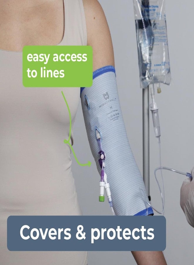Mighty Well PICCPerfect PICC Line Cover: Soft Touch Double Layer PICC Line Arm Cover | Solid Black, Large - Image 3