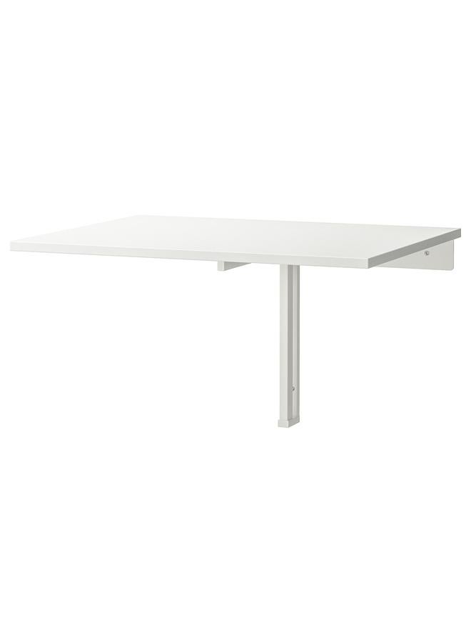 erorex Wall-mounted drop-leaf table, white, 74x60 cm - Image 1