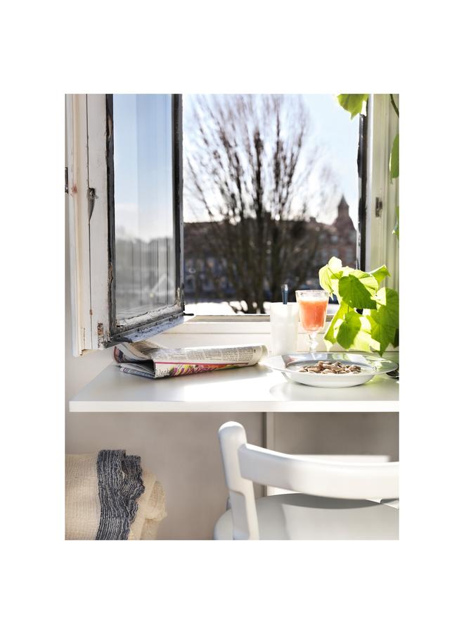 erorex Wall-mounted drop-leaf table, white, 74x60 cm - Image 4