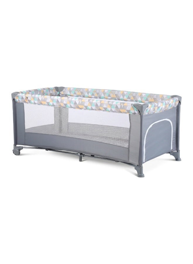 ZERIFAM Baby Crib, 3-in-1 Foldable Baby Playpen with Wheels, Portable Convertible Baby Crib for Ages 0–3, Safe Baby Activity Center for Indoor & Outdoor Use with Brake Wheels & Breathable Mesh,Portable Playard for Home & Camping – Gray - Image 3