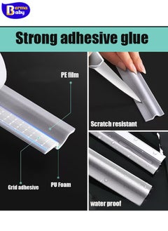 Berma Baby Self-adhesive window seal strips, soundproof windproof insect-proof nylon cloth foam door seal strips, sliding window weatherproof strips, self-adhesive heat and sound insulation strips for doors and windows  - Image 2