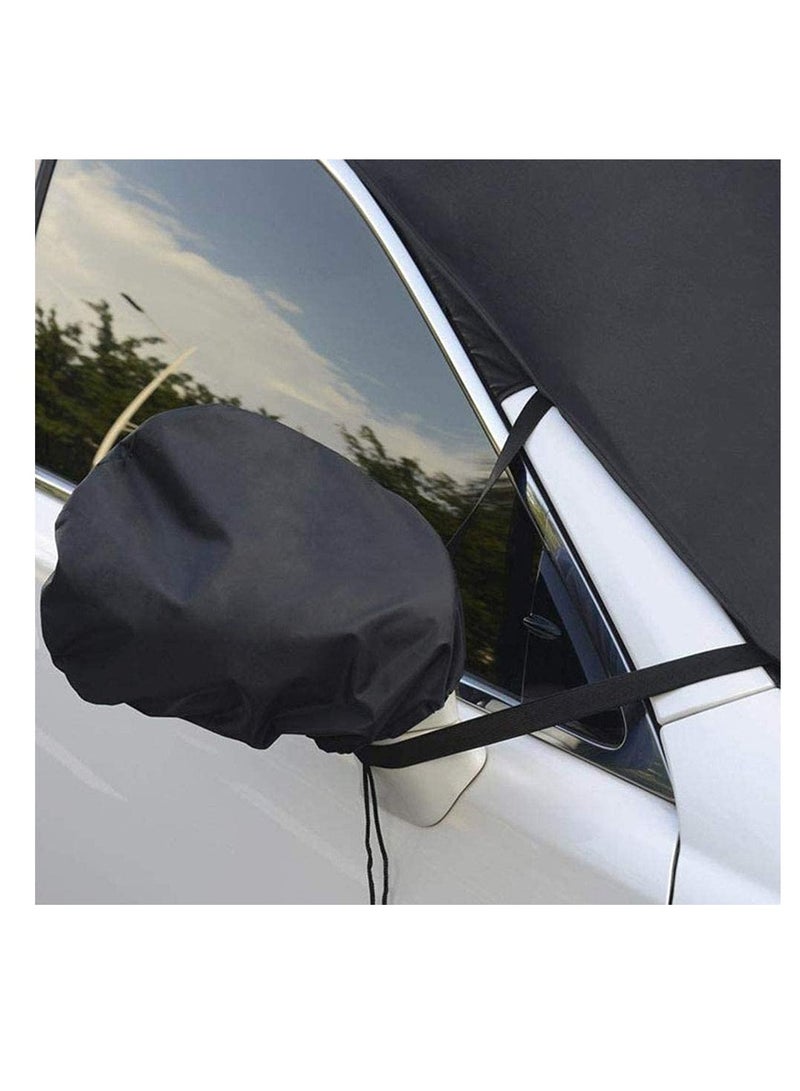 Excefore Car Front Windshield Sun Shade with 2 pcs Side Mirror Sunshade, Winter with Side Mirror Cover Snow UV Protection Frost Truck Windshield Sunshade - Image 4