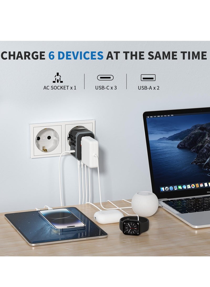 general Universal Travel Charger Conversion Adapter, International Power Plug Adapter,Black - Image 5