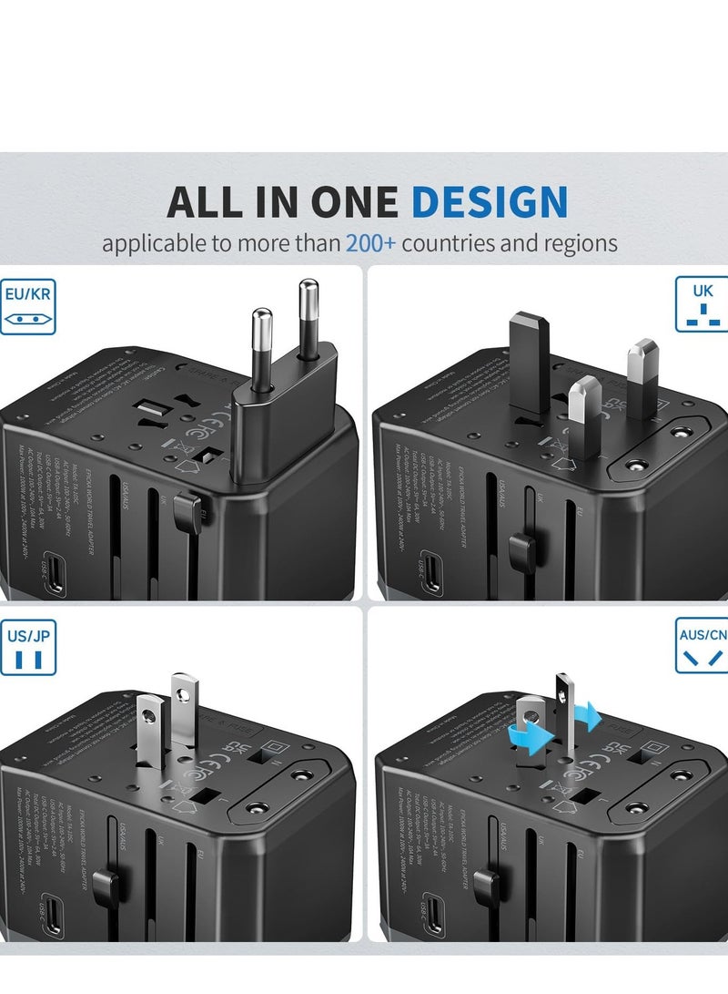 general Universal Travel Charger Conversion Adapter, International Power Plug Adapter,Black - Image 2