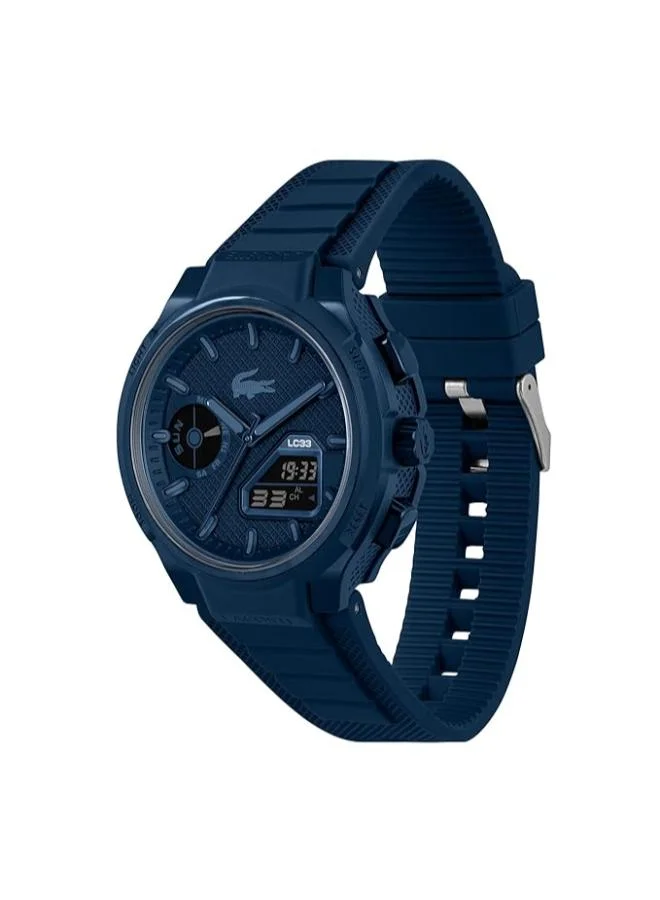 LACOSTE Digital Multifunction Quartz Analog Watch with Silicone Bracelet