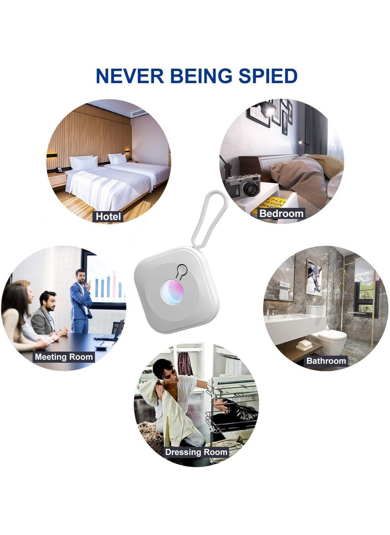 Hidden Camera Detectors, 2 Detection Modes Infrared Optics Detectors, 720h Standby Camera Scanner (White)