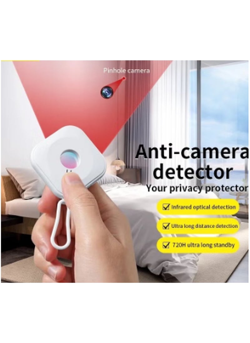Hidden Camera Detectors, 2 Detection Modes Infrared Optics Detectors, 720h Standby Camera Scanner (White)