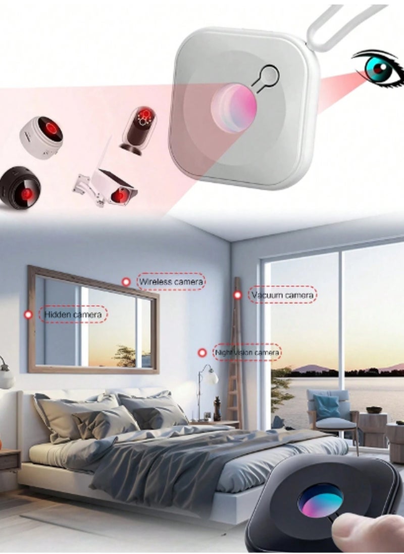 Hidden Camera Detectors, 2 Detection Modes Infrared Optics Detectors, 720h Standby Camera Scanner (White)