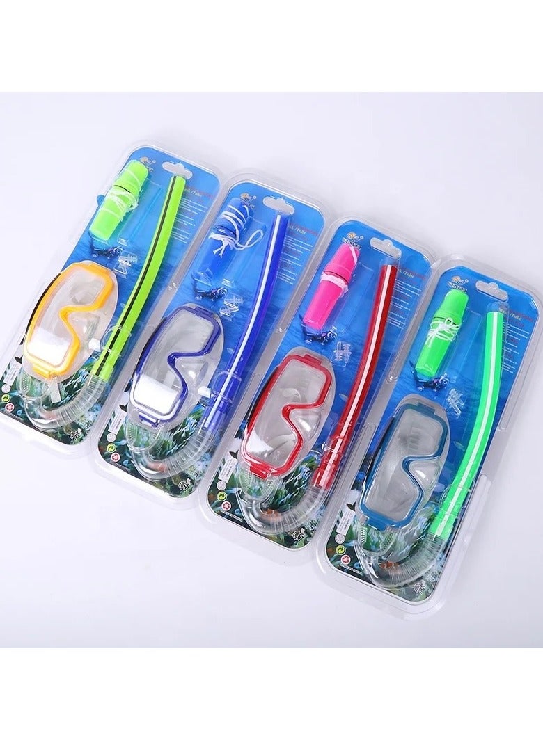 VIO Kids Swimming Underwater Professional Scuba Diving Mask Anti Fog Goggles Snorkeling Tube Sets Snorkeling Equipment for Kids Blue - Image 2