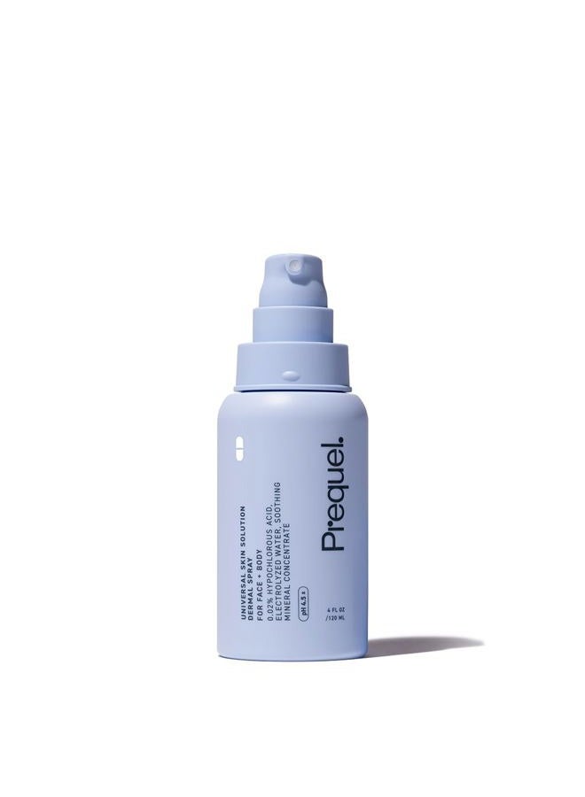 Prequel Skin Universal Skin Solution Hypochlorous Acid Spray for Face and Body. Fine Mist HOCL Facial Cleanser and Dermal Spray with Minerals & Electrolyzed Water - pH-Stabilized Care. 4oz - Image 1