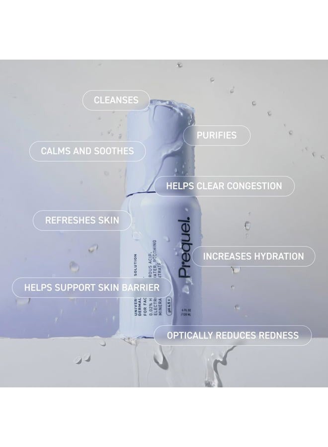 Prequel Skin Universal Skin Solution Hypochlorous Acid Spray for Face and Body. Fine Mist HOCL Facial Cleanser and Dermal Spray with Minerals & Electrolyzed Water - pH-Stabilized Care. 4oz - Image 5