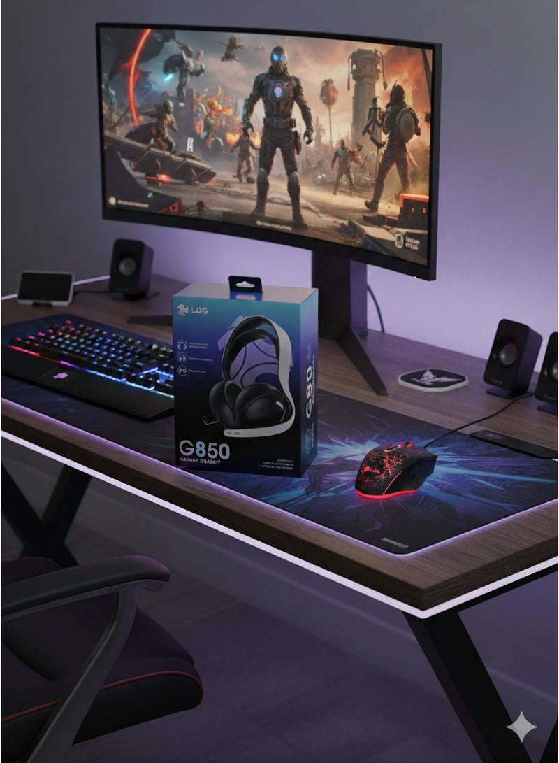 لوج سماعة الألعاب اللاسلكية LOG G850 لأجهزة الكمبيوتر الشخصية وPS5 وPS4 وXbox وNintendo Switch والهواتف المحمولة - Image 4