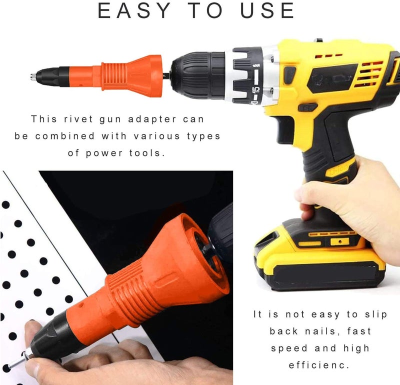 uptodateproducts 24mm48mm Cordless Riveting Drill Adapter Electric Pull Rivet Conversion Adapter for Electric Rivet Nut Guns Tools - Image 4