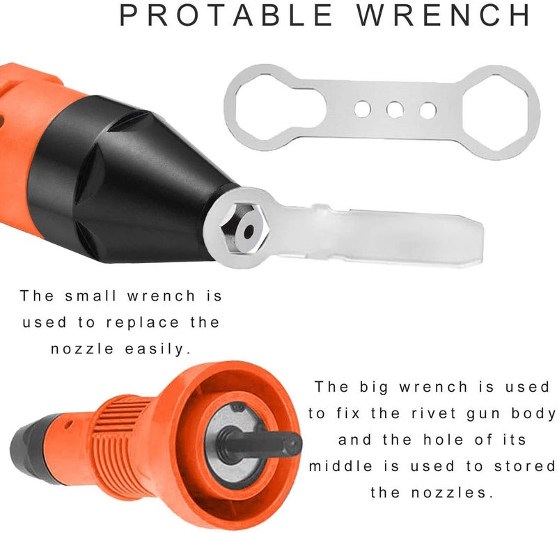 uptodateproducts 24mm48mm Cordless Riveting Drill Adapter Electric Pull Rivet Conversion Adapter for Electric Rivet Nut Guns Tools - Image 2