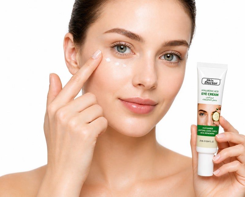 Skin Doctor Hyaluronic Acid Eye Cream 25ml – Dark Circle Remover, Puffiness & Fine Line Care – Hydrating Under Eye Cream with Cucumber Extract for Skin Renewal - Image 3