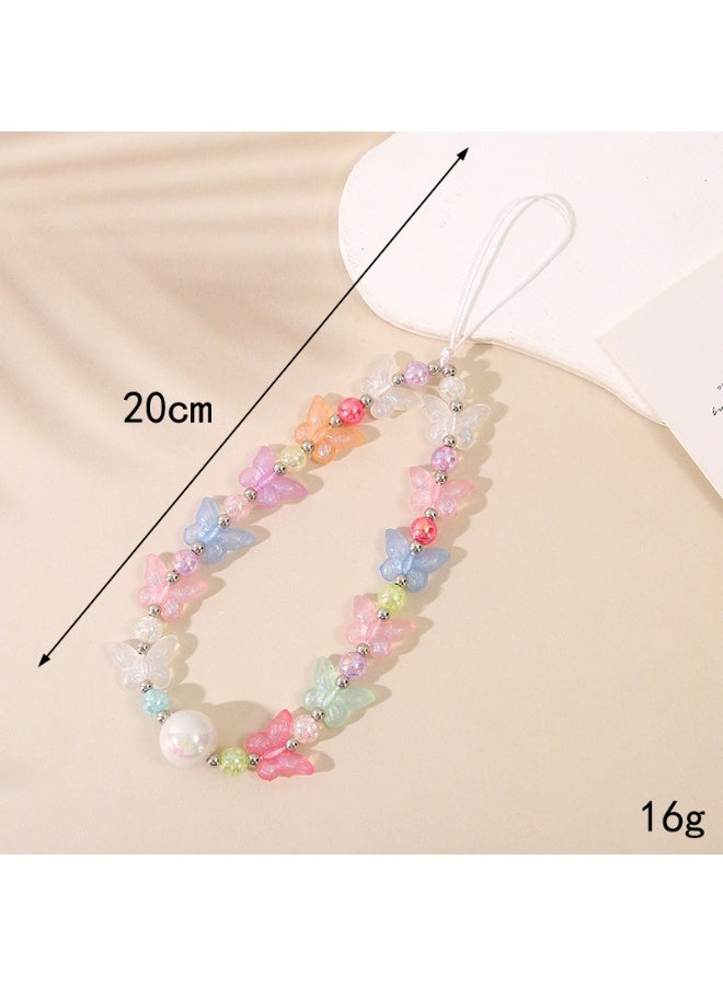 NIBEMINENT Phone Charm/ Chain Strap for Women Girls, Little Fragrance Flower Cell Phone Case Lanyard Wrist Strap
