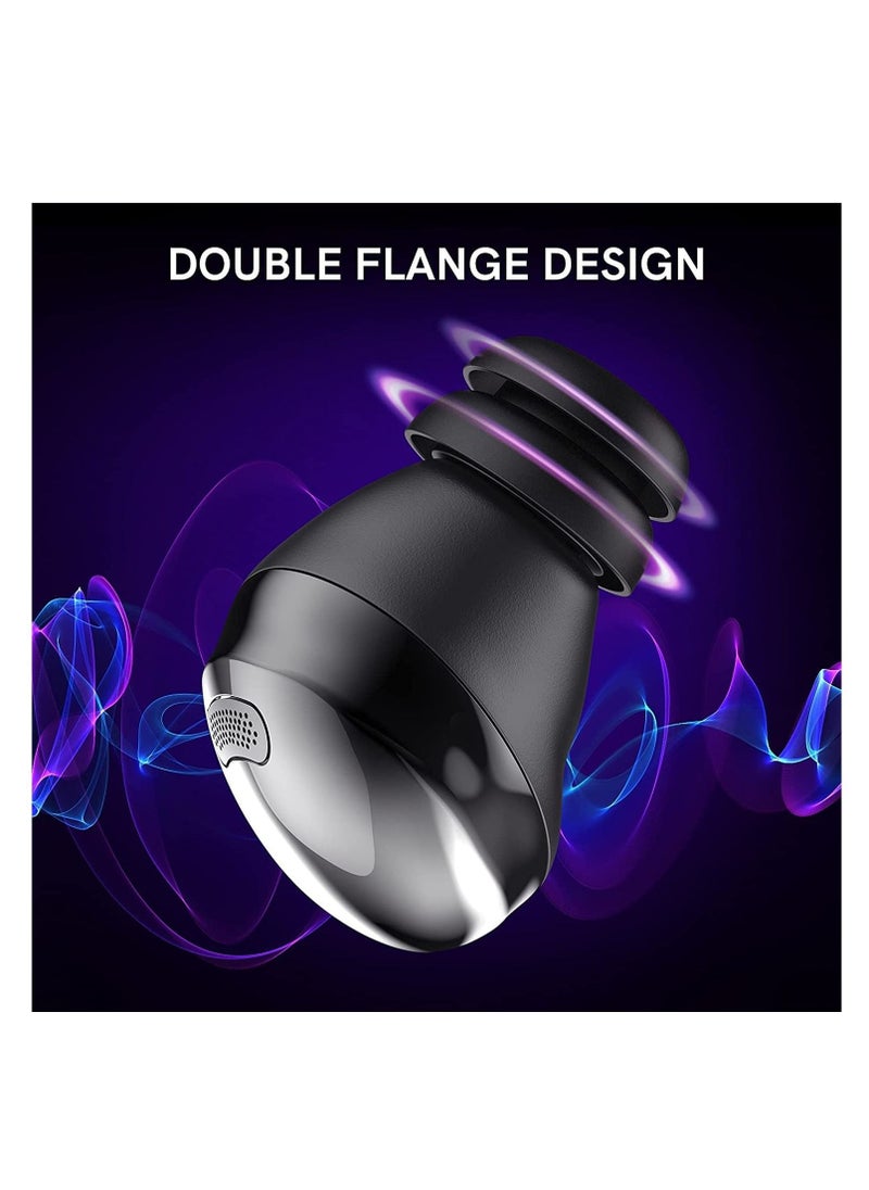 SYOSI Ear Tips for Galaxy Buds Pro 6 Pairs Double Silicone Eartips Earbuds Earplug Replacement Accessories Compatible with for Samsung Galaxy Bus Pro 2021 S M L Size 6 Pairs Black  - Image 2