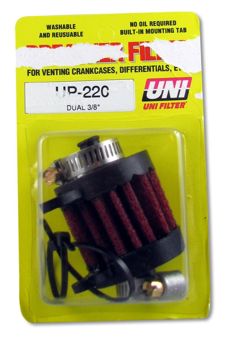 4into1 Uni Filter UP-220 1/4"" Dual Inlet Push-in Breather - Image 2