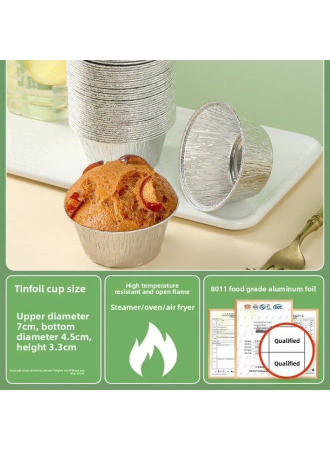 Wholesale Air Fryer Paper Tin Paper Bowl Egg Tart Holder Household Aluminum Foil Box Paper Tray Small Size Disposable Oven Tin Paper Cup