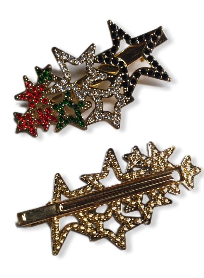 Al Zaabiah UAE Flag Star Hair Clip – Patriotic Star-Shaped Hair Accessory - Image 3