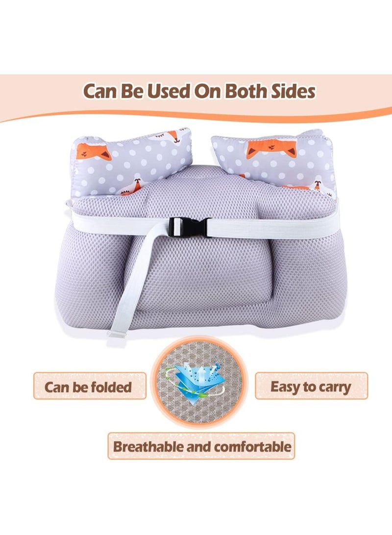 jaexest Car Seat Insert, Baby Stroller Liner Head And Body Support Pillow, Pad Carseat Neck Cushion For Toddler, Fox - Image 5