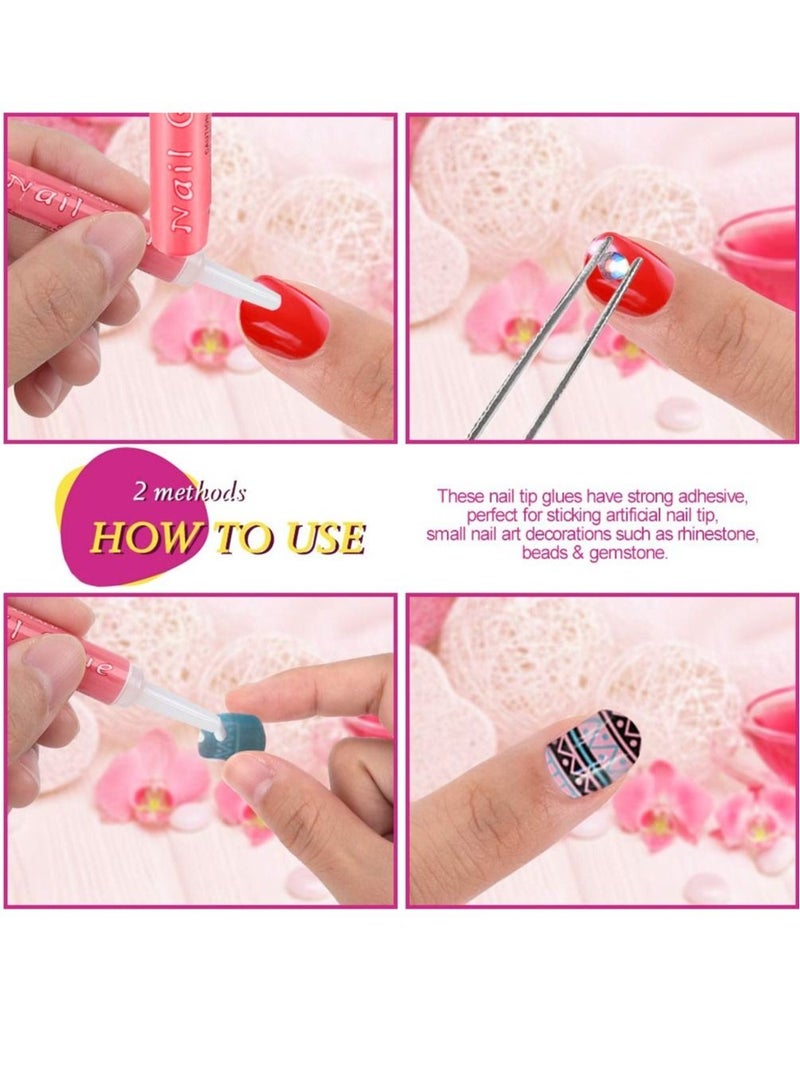 SYOSI 50 Pcs Nail Glue Nail Tips Adhesive Super Long Lasting Nail Glue for DIY Nail Art Adhesive Bond for Acrylic Nails Adhesive Nail Glue for False Nail Tips 2g Each - Image 5