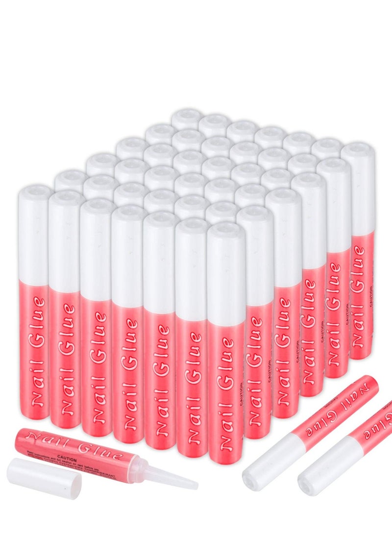 SYOSI 50 Pcs Nail Glue Nail Tips Adhesive Super Long Lasting Nail Glue for DIY Nail Art Adhesive Bond for Acrylic Nails Adhesive Nail Glue for False Nail Tips 2g Each - Image 1